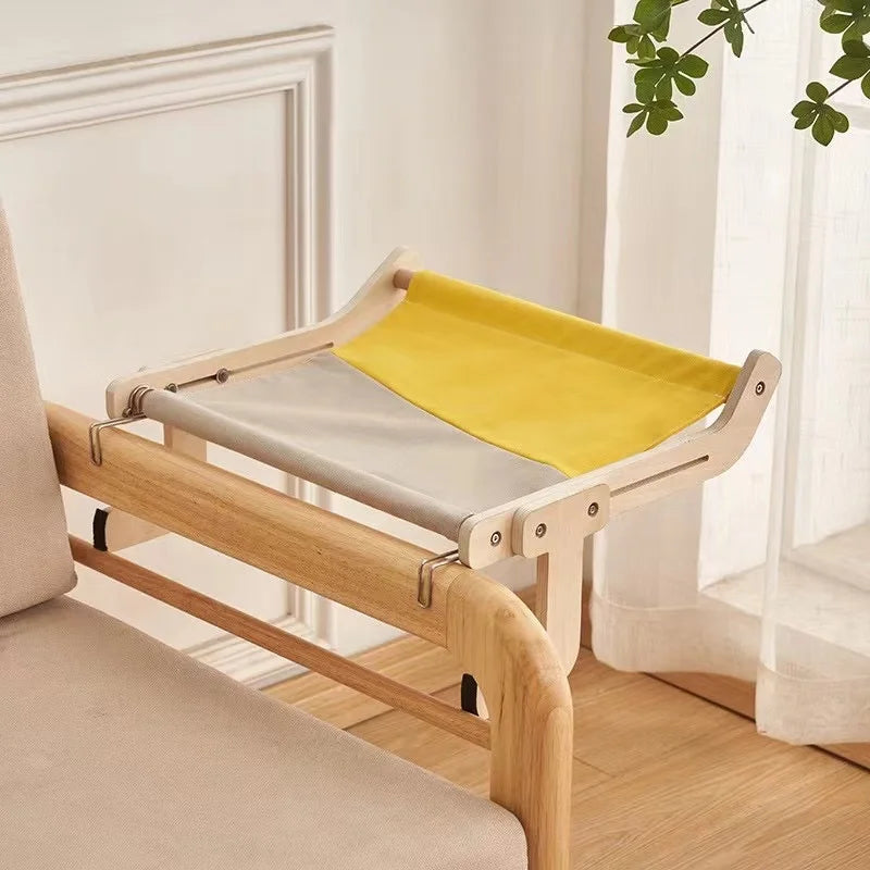 Solid Wood Window Hammock Nest Pet Bed Luxury Four Seasons Universal Cat Housing with High Durability and Comfort for Balcony