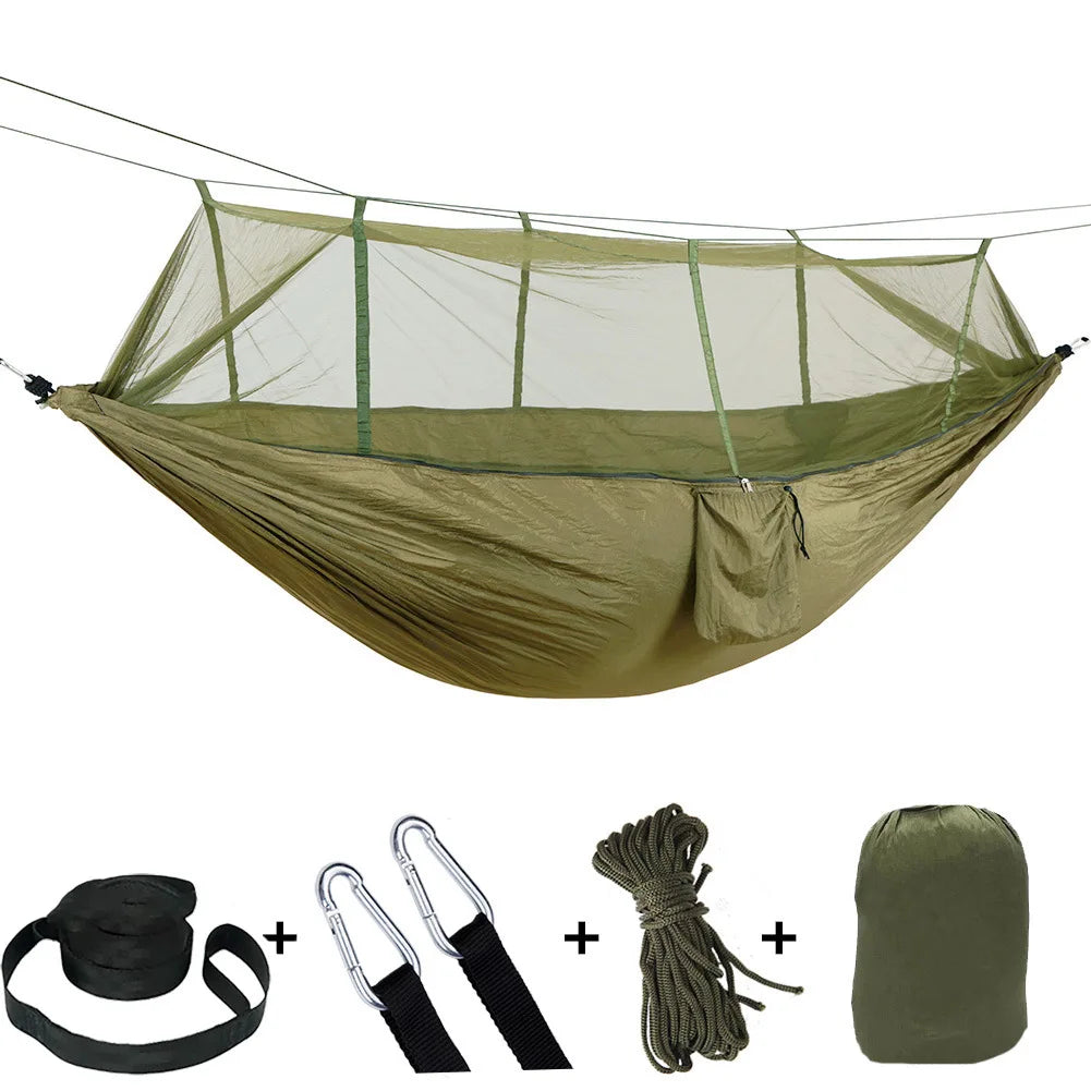 Camping Hammock with Mosquito Net Sleeping Tent Hammock Suitable Camping Hammock Outdoor Furniture for Garden for Camping Hiking