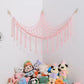1Pc Toy Hammocks Wall Corner Hanging Storage Net Organizer Woven Kids Stuffed Mesh Hammock Baby Animal Rope Hammock Bag Cotton