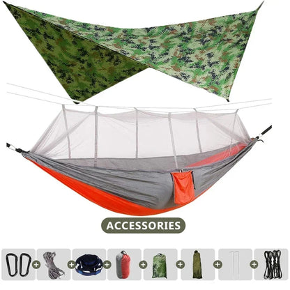 2025 Portable hammocks, tents, mosquito repellent tents for outdoor camping, and hammocks for portable, multi-person travel