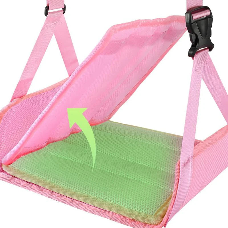 Newest Foot Hammock For Plane Travel ,Portable Footrest With Detachable Hardboard & Adjustable Foot Rest Leg Hammock For Flying