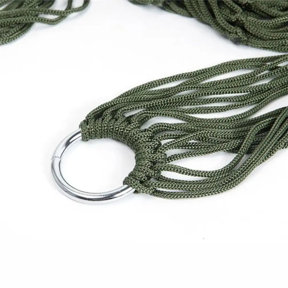 With Rope Nylon Mesh Hammock Portable Fabric Camping Hammock Folding Ultralight Outdoor Sleeping Bed Outdoor Sleeping