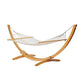 Solid Outdoor Wood Canvas Hammock For Garden Patio Leisure Balcony Home Cradle Hanging Basket-for Outdoor Furniture