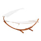 Outdoor Hammock With Stand & Accessories, Heavy Duty Wooden Frame, Extra Large Sun Shade Canopy