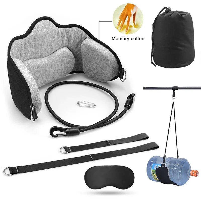 Hammock With Stand For Neck Traction Massager Cervicales Stretcher To Reduce Neck Pain Relief Relaxation With Free Eye Mask
