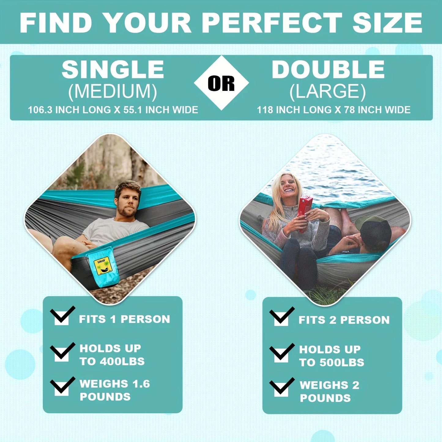 Outdoor Single Person Camping Hammock With Nylon Color Matching Hammock High Strength Parachute Fabric Portable Hanging Bed