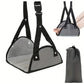 Portable hammock footrest with adjustable shoulder straps, perfect for travel accessories and easy to carry