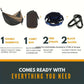 High - end Nylon Solid - Color Parachute Hammock with Adjustable Straps, for Single Use. Comes with Straps & Black Carabiners. I