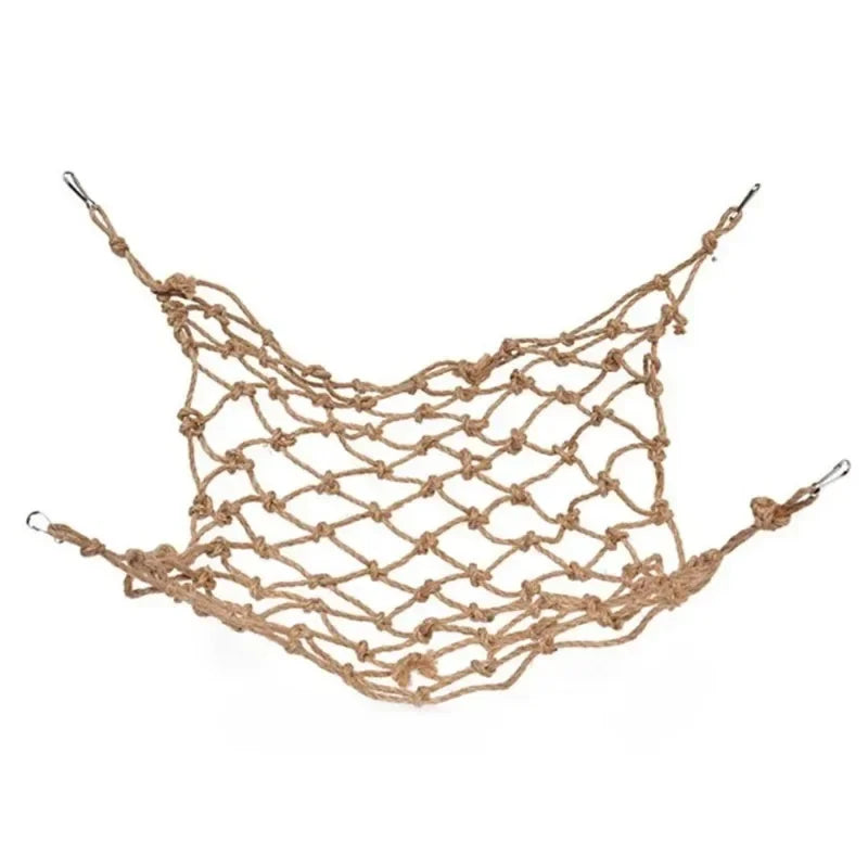 Parrot Swing Rope Birds Hanging Climbing Net wiith Hook Hammock Birds Stand Ladder Birds Chewing Playing Toys Hamster hammock