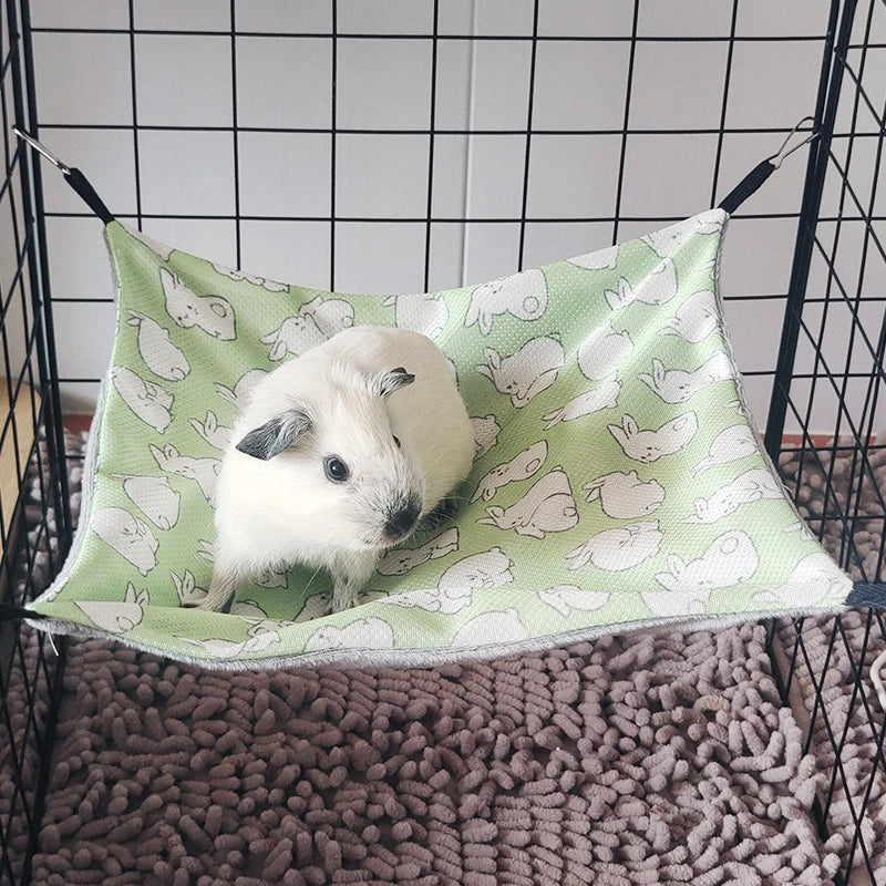 Lovely Hamster Hangable Hammock Single Layer Breathable Hammock Creative Cartoon Skin-Friendly Hammock Small Pet Supplies