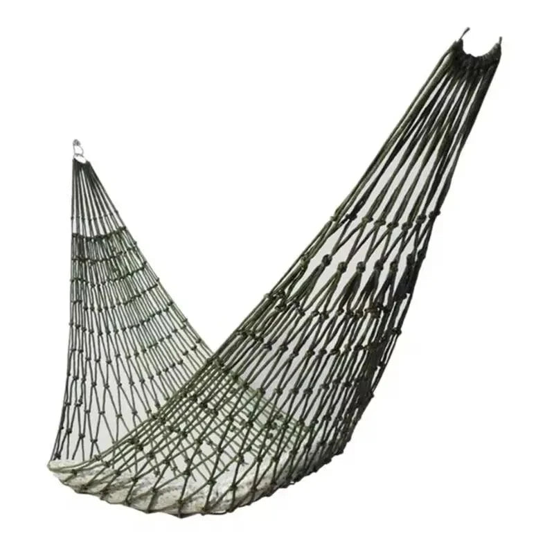 Outdoor Products Thickened Mesh Camping Hammock Nylon Rope Single Hammock Nylon Rope Hammock Mesh Hammock