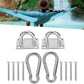 2Pcs Stainless Square Heavy Duty Ceiling Hook Wall Mounted Hook For Yoga Swings Hammocks Bracket Hardware Tool