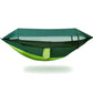 Double Hammock Outdoor Anti-Rollover with Mosquito Net Portable Nylon Camping Swing Bed & Sun Shelter for Backyard/Beach/Travel