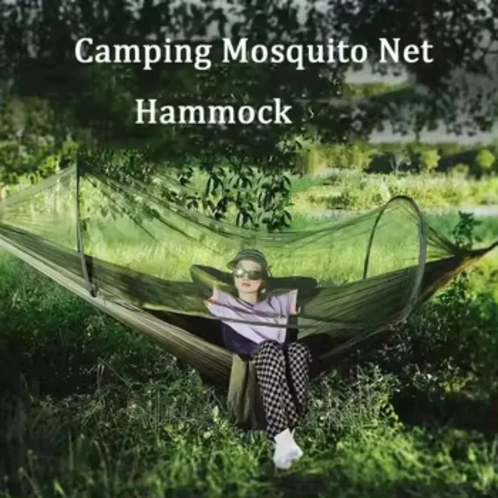 Professional Camping Hammock Outdoor Hiking Camping Hommock Mosquito Proof Comfortable Lightweight Travel Hike Sleeping Swing