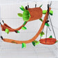 Hamster Hammock Small Animal Hanging Warm Bed Tunnel and Swing Jungle Set Cage Accessories for Sugar Glider Squirrel Hamster