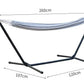 Indoor Lunch Break Outdoor Horn Hammock Stand Reinforced and Stabilized Mesh Bed Outdoor Canvas Swing Camping