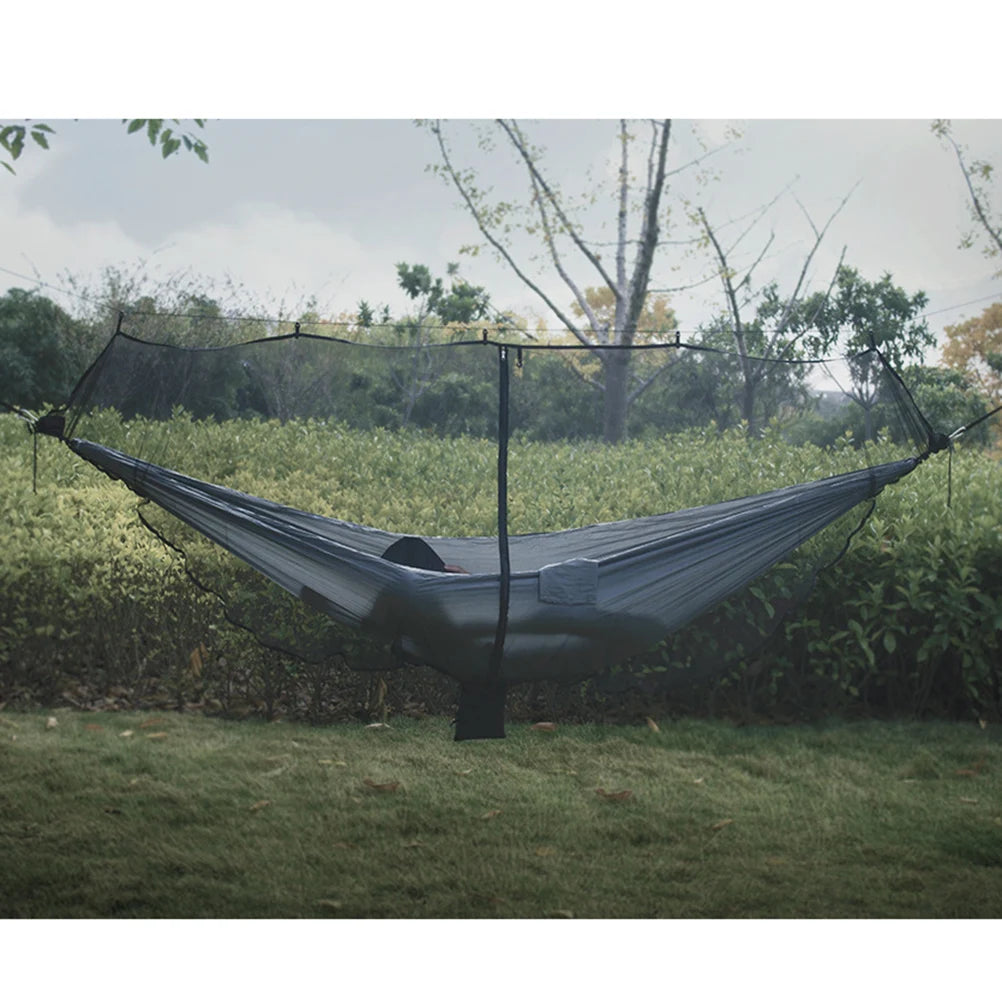 Camping Hammock with Mosquito Net Portable Lightweight Nylon Material Outdoor Camping Travel Hiking Holiday Backyard Use Durable