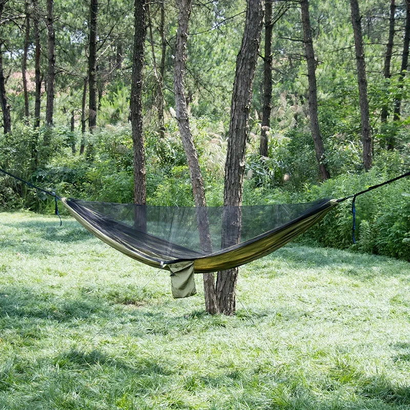 Portable Quick Set Up Mosquito Net Camping Hammock Outdoor Hanging Bed Sleeping Swing