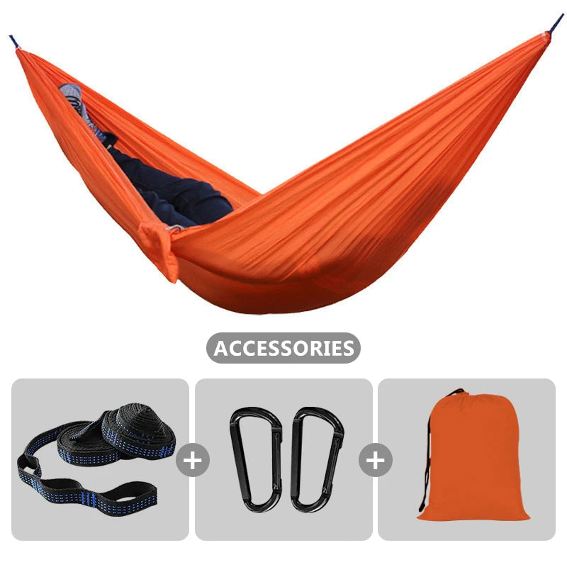 Camping Hammock 260x140cm Double Portable Hammock with 2 Tree Straps Lightweight Hammocks for Travel Beach Backyard Patio Hiking