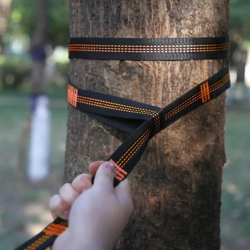 Nylon Fabric Outdoor Camping Hammock Large Space Anti-rollover Mosquito Net Hammocks Wear-resistant 200KG Load-bearing Hammock