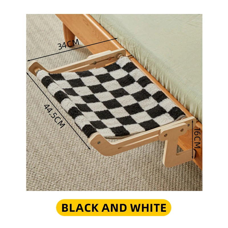 The Cat Hammock Features A Suspended, Super-heavy Cotton and Linen Fabric That Is Scratch-resistant, Breathable and Adjustable