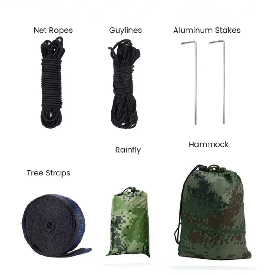 2025 Portable hammocks, tents, mosquito repellent tents for outdoor camping, and hammocks for portable, multi-person travel