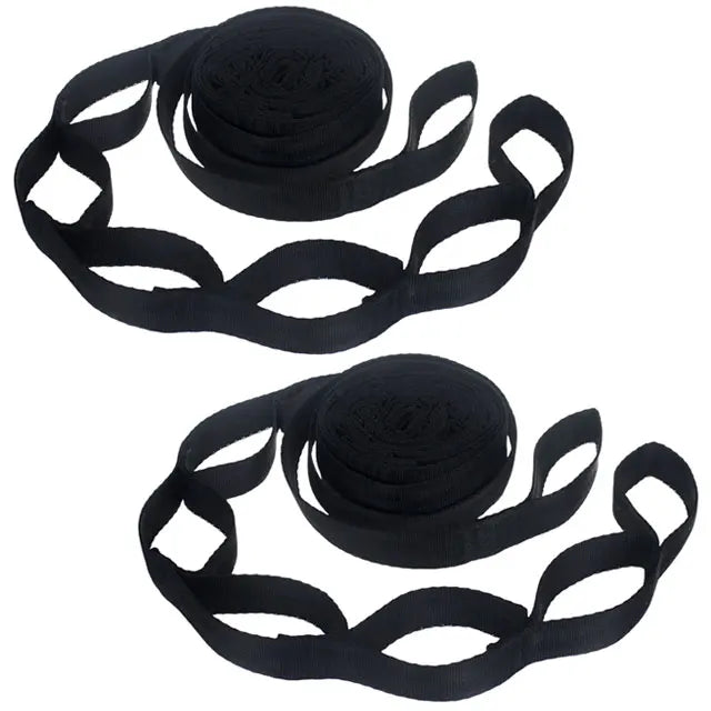 2pcs Hammock Straps, Special Reinforced Polyester Straps, 5 Ring High Load-Bearing Barbed Hammock Straps For Outdoor Camping