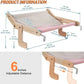 Cat hammock with pet window, Cat hanging hammock with detachable balcony, wooden stand, indoor turndown bed, pet nest