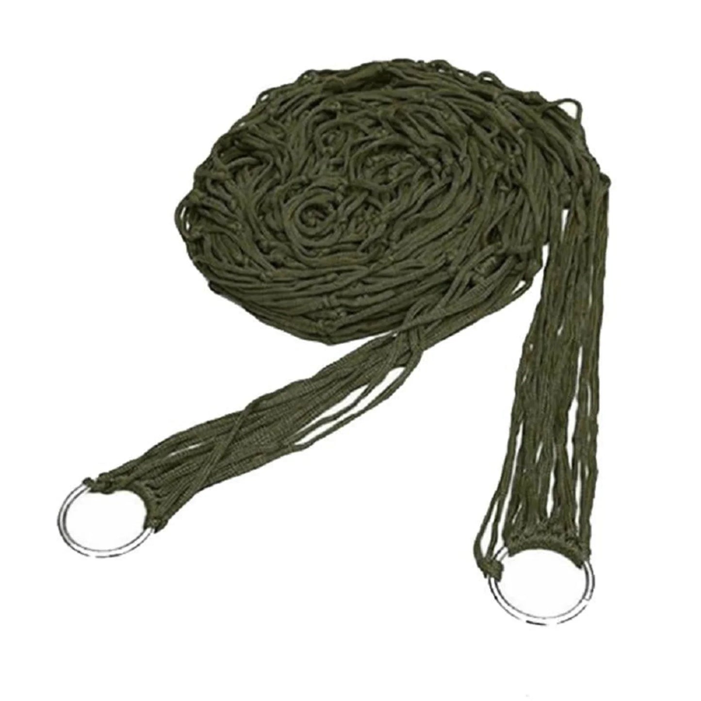 Nylon Rope Meshy Hammock for Outdoor Sleeping Net Bed with Rope Portable Camping Garden Beach Yard Travel Swing Hanging Bed