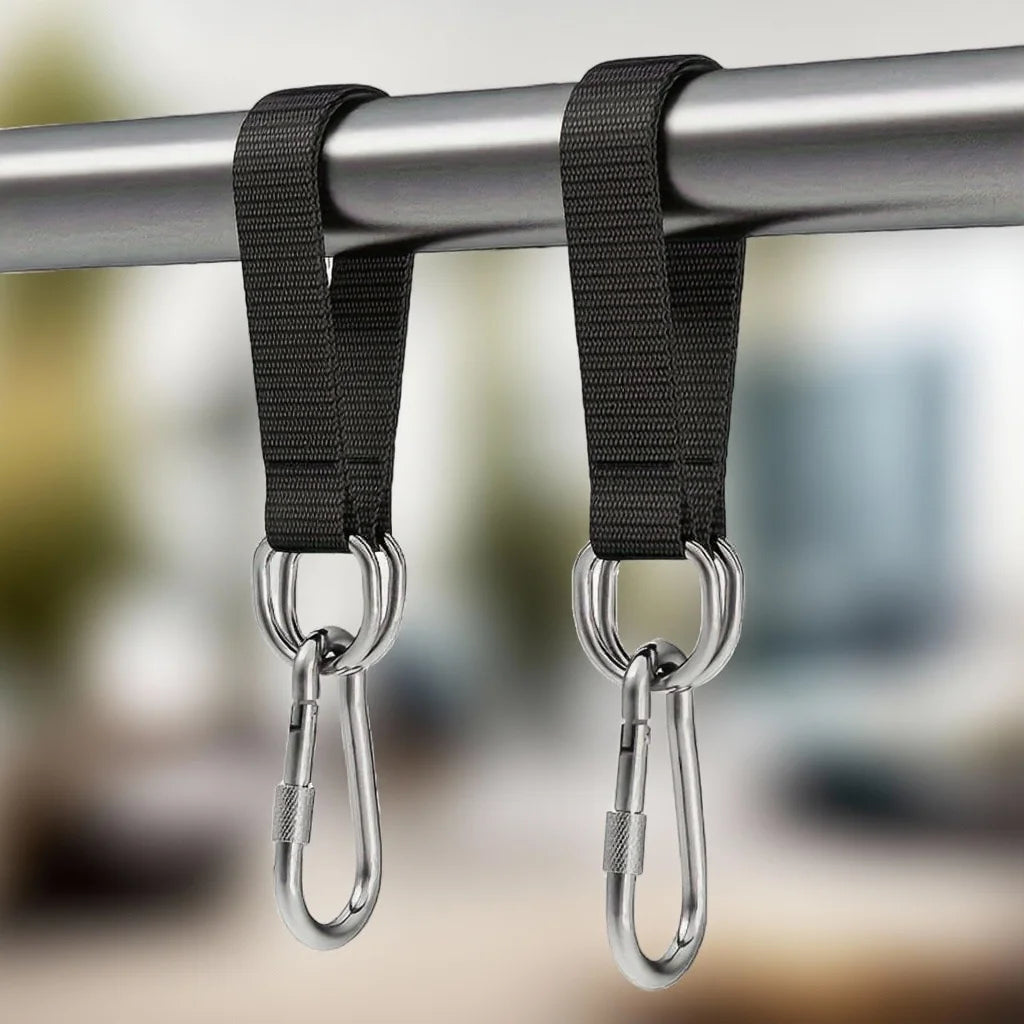 1/2pcs Durable Hammock Hanging Straps with Steel Hooks Outdoor Camping Hiking Accessories Swing Belt Heavy Duty