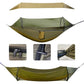Double Hammock Outdoor Anti-Rollover with Mosquito Net Portable Nylon Camping Swing Bed & Sun Shelter for Backyard/Beach/Travel