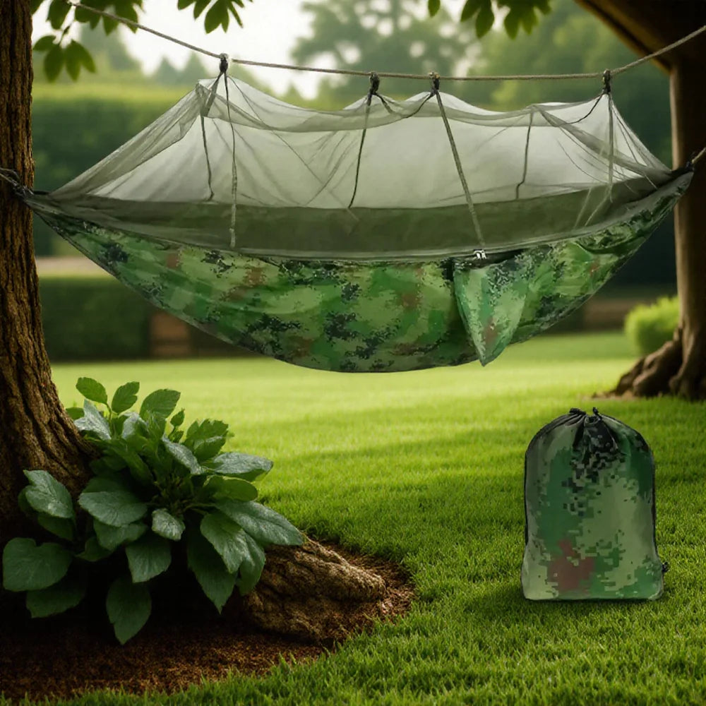 Ultralight Parachute Hammock Hunting Mosquito Net Double Person Camping Leisure Hamak Drop-shipping Outdoor Furniture Hammock