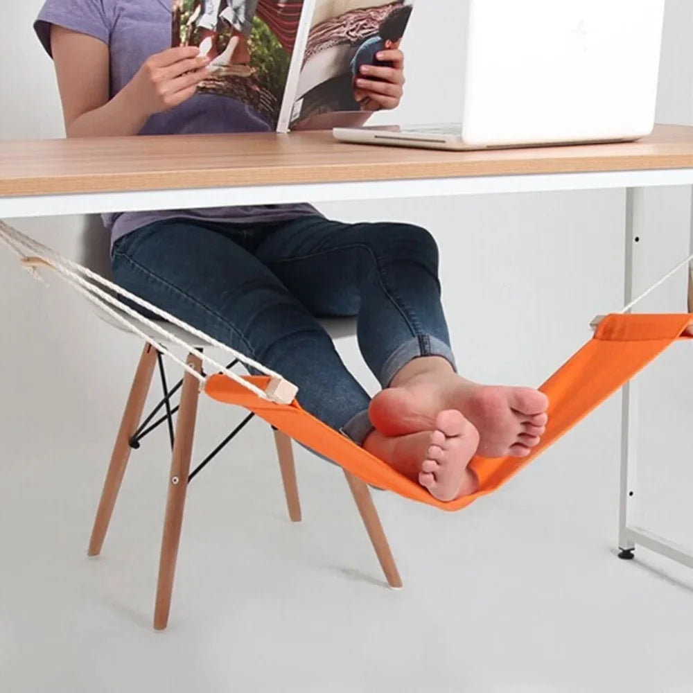 Creative Foot Hammock Portable Office Table Hanging Feetrest Pad Foldable Lazy Rest Foot Mat Universal Feet Pad Accessories