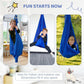 Outdoor Sensory Swing Children's Calm Hammock Heavy-Duty Soft Rocking Swing for Patio Garden Backyard Treehouse Camping Bedroom