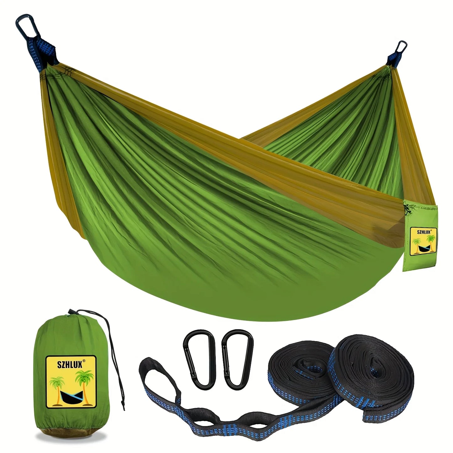 270cm Outdoor Camping Hammock Nylon Parachute Fabric Single Person Portable Hanging Bed Camping Hiking Garden Hammock