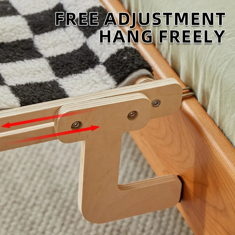 The Cat Hammock Features A Suspended, Super-heavy Cotton and Linen Fabric That Is Scratch-resistant, Breathable and Adjustable