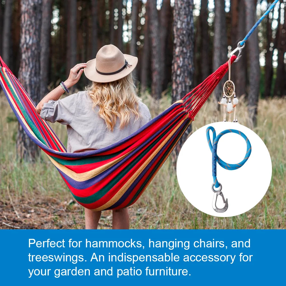 60 cm Swing Hanging Rope, Professional Stainless Steel Hook And Loop, Home Hammock Hanging Rope Tool, Safe Load-bearing 250kg