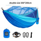 Single and Double Size Nylon Fabric Portable Travel Outdoor Camping Hanging Sleeping  Hammock with Mosquito Net
