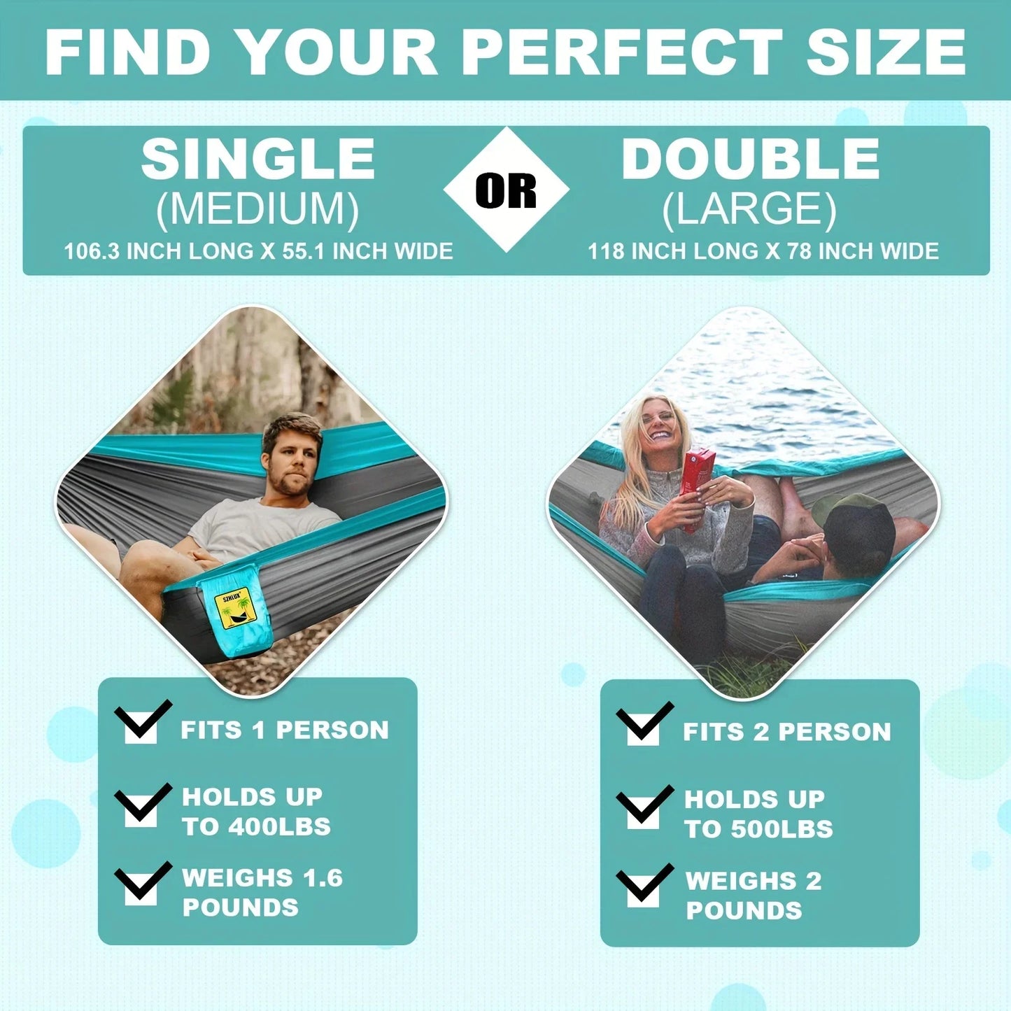270cm Outdoor Camping Hammock Nylon Parachute Fabric Single Person Portable Hanging Bed Camping Hiking Garden Hammock