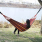 Outdoor anti roll canvas hammocks, curved wooden sticks, duckbill hammocks, swing hammocks, double person thickened hammocks