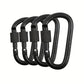 4Pcs Aluminum Alloy D-Ring Carabiner Hammock Hook Hook Organizer Shopping Bag Clip Hook for Outdoor Hiking Travel Backpack