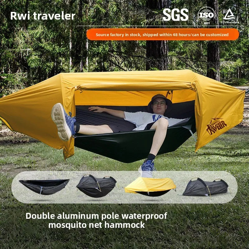 Mosquito Net Hammock Outdoor Patio Furniture Hammock Tent Camping Network Hiking Rain-Proof Hanging Mosquito Camping Rests Tent