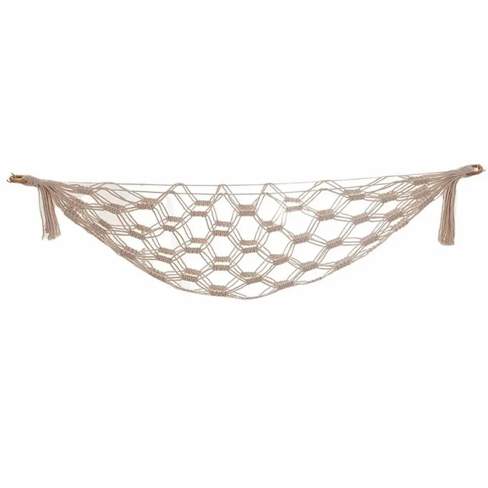 Boho Stuffed Animal Hammock Storage Hammock Stuffed Toys Organizer Doll Room Corner Organizer Mesh for Room Decoration Hanging