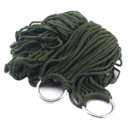 Outdoor Nylon Rope Meshy Hammock Sleeping Net Bed with Rope Durable Mesh Hammock for Relaxation And Camping
