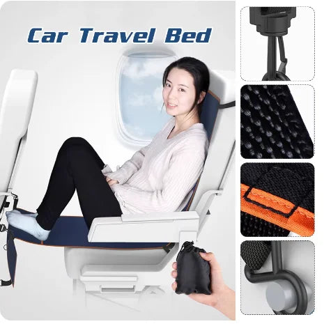 Footrest Hammock Travel Foot Hanger for Adults Baby Sleeping Bed in Airplane Train Bus Car Travelers Hammocks Rests Feet Legs