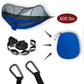 Double Camping Hammock with Mosquito Netting Pop-up Portable Hammock Ultralight Nylon Parachute Hammocks with Tree Straps