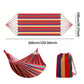 Portable Hammock with Mattress Blue and Red Stripes Straps and Storage Bag Suitable for Camping Outdoor and Indoor Use