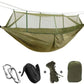 Hammock Double Camping Garden with Mosquito Net - Outdoor Furniture Bed High Strength Parachute Fabric Portable Hanging Sleep