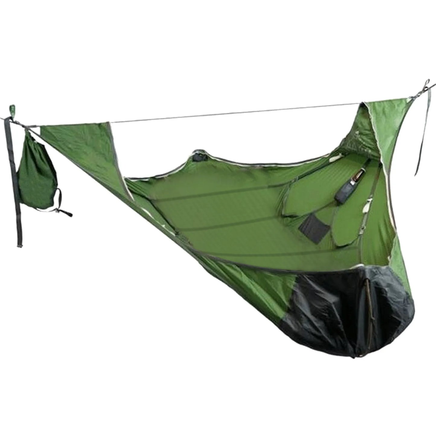 Outdoor Survival Portable Single Hammock Tear-Proof Anti Mosquito Flat Lying Hammock Multi-Color Optional