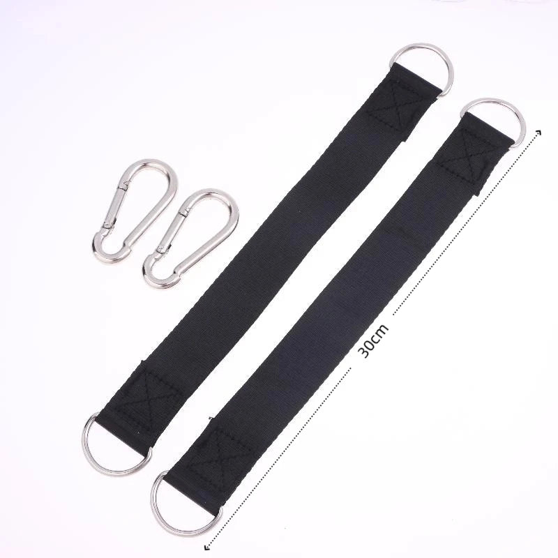 Premium 2-Set Hammock Swing Hanging Belt with Durable Steel Alloy Hooks for Outdoor Activities